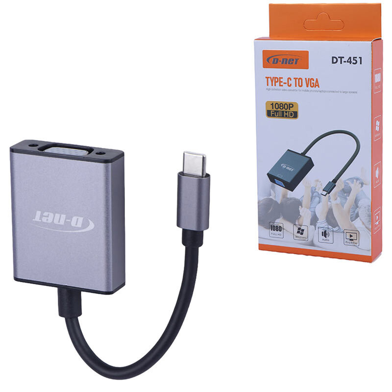تبدیل تایپ سی به vga دی نت